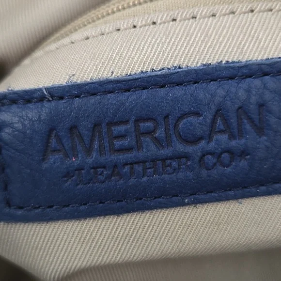 American Leather Co Carrie Hobo Bag Blue Navy - Picture 10 of 16